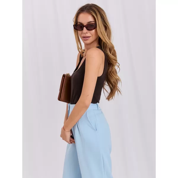 Dámský top RUE PARIS RV-TP-A1464.75 DARK BROWN 