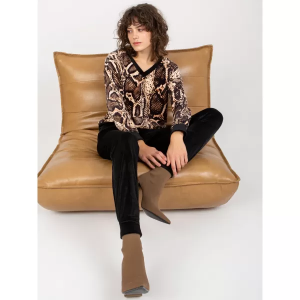  Dámský set RUE PARIS RP-KMPL-8190-4.18P BLACK AND BEIGE 