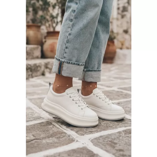  Dámské kožené tenisky GOE SS2N4021 WHITE 