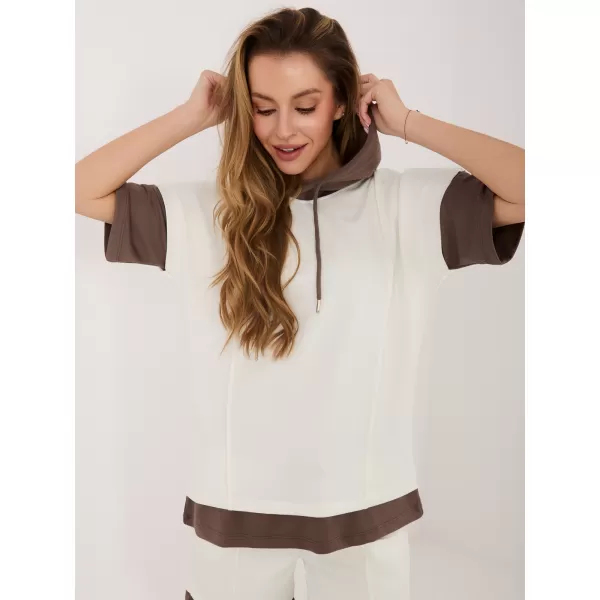  Dámský komplet RUE PARIS RV-KMPL-A1309.74 WHITE/BROWN 