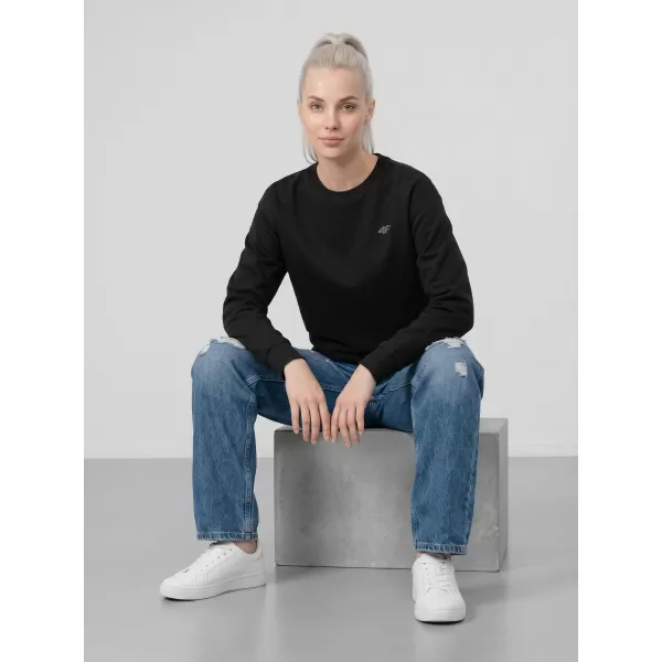  Dámská mikina 4F 4FWMM00TSWSF2534 DEEP BLACK 