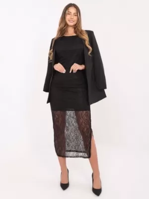 Dámská sukně RUE PARIS MI-SD-122436.60 NOIRE