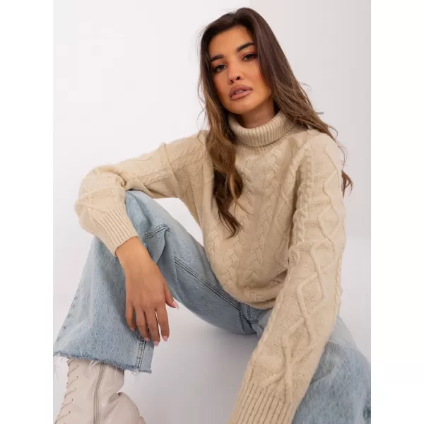  Dámský svetr WOOL FASHION ITALIA AT-SW-2355-2.12P BEIGE 