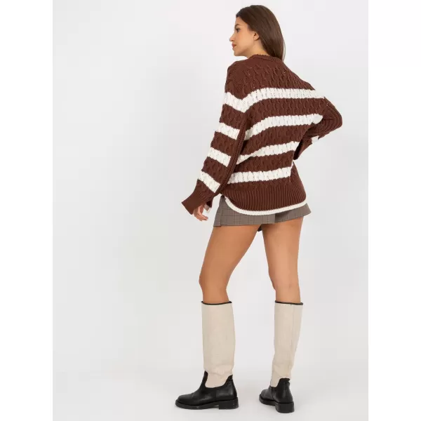  Dámský svetr FACTORY PRICE EM-SW-1018-01.26P BROWN 