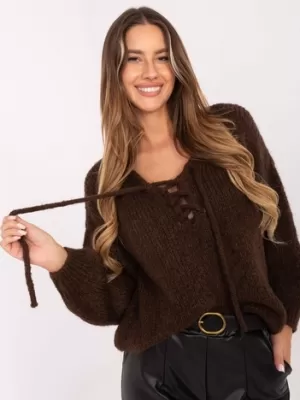 Dámský svetr ITALY MODA MI-SW-0919.18 BROWN