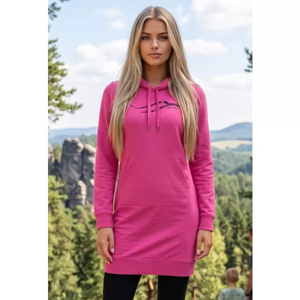  Dámská prodloužená mikina ALTISPORT ALW001419 PURPUROVÁ 