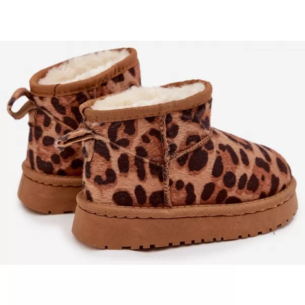 Dětské sněhule BOTO 20400-1/E2E/3E LEOPARD PRINT 