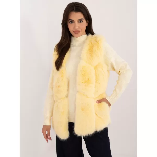  Dámská vesta WOOL FASHION ITALIA AT-KZ-2375.00P BRIGHT YELLOW 