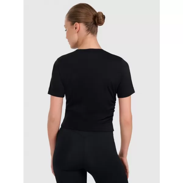  Dámské funkční triko 4F 4FWAW25TFLOF433 DEEP BLACK 