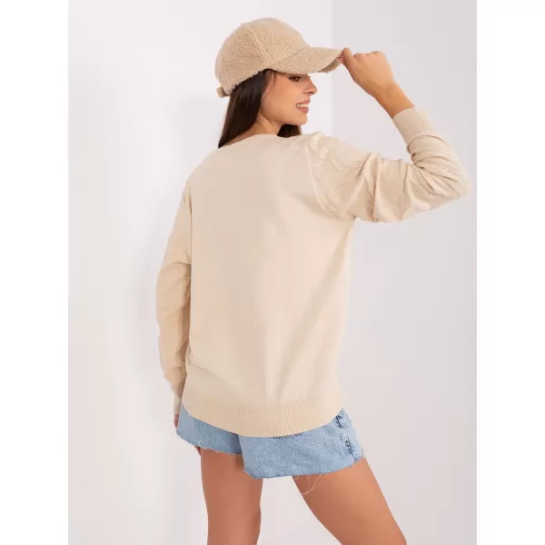  Dámský svetr WOOL FASHION ITALIA AT-SW-2231A.00P LIGHT BEIGE 