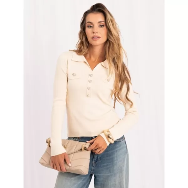  Dámský svetr FACTORY PRICE PM-SW-SF502.29 LIGHT BEIGE 