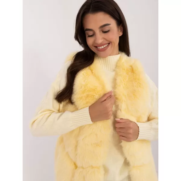  Dámská vesta WOOL FASHION ITALIA AT-KZ-2375.00P BRIGHT YELLOW 