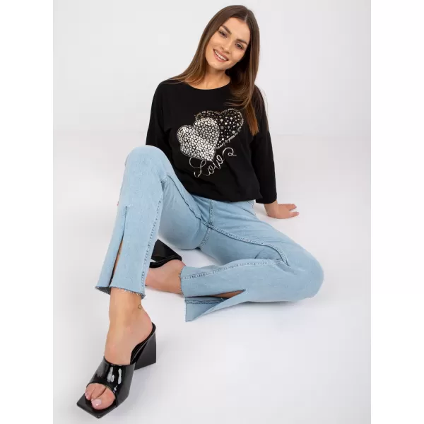  Dámská halenka RUE PARIS RV-BZ-7545.42P NOIRE 