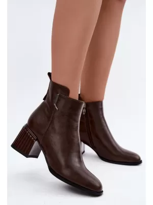 Dámské kotníkové boty D&A CR62-3442 CHOCOLATE