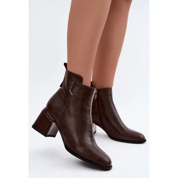  Dámské kotníkové boty D&A CR62-3442 CHOCOLATE 