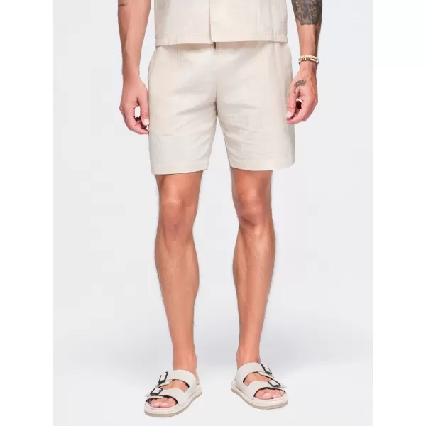  Pánské kraťasy OMBRE OM-SRCS-0209 CREAM 