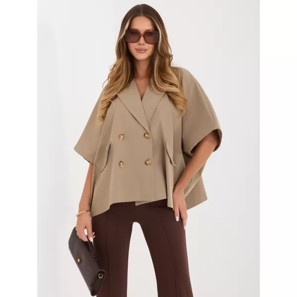  Dámská bunda RUE PARIS IT-KR-FL10153KSM.91 DARK BEIGE 