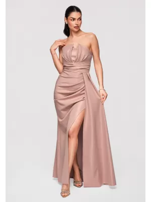 Dámské šaty LARICA LA-OM-DLR338 BEIGE