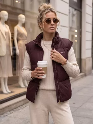 Dámská vesta DSTREET BORDOVÁ