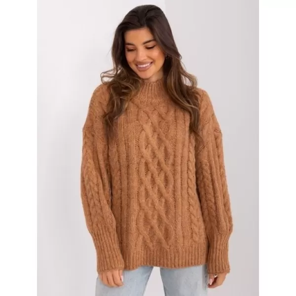 Dámský svetr WOOL FASHION ITALIA AT-SW-2363-2.11P CAMEL 