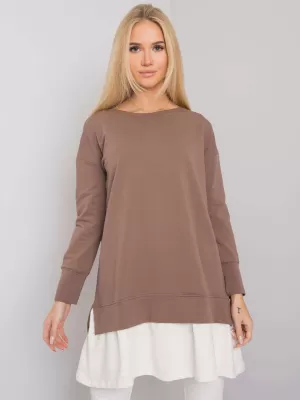 Dámská tunika RUE PARIS RV-TU-7183.33P BROWN