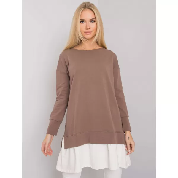  Dámská tunika RUE PARIS RV-TU-7183.33P BROWN 