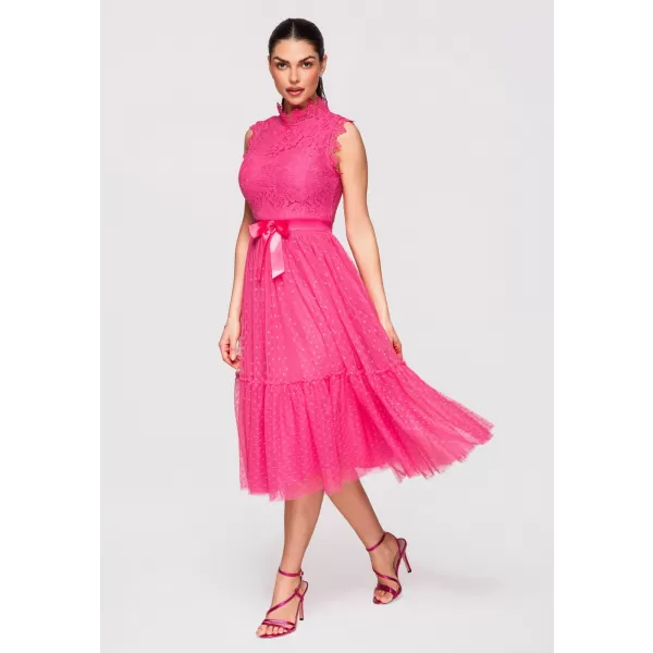  Dámské šaty LARICA LA-OM-DLR321 FUSCHIA 