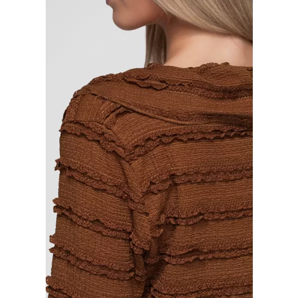  Dámská blůza OMBRE OW-TS-E0067 LIGHT BROWN 