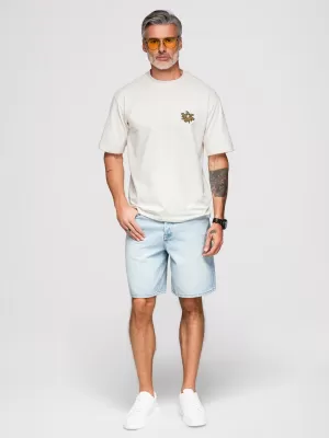 Pánské triko OMBRE OM-TSCT-0275 OFF-WHITE