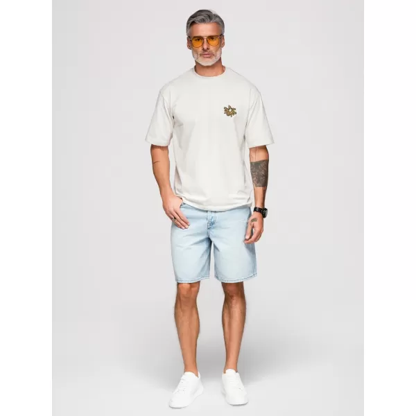  Pánské triko OMBRE OM-TSCT-0275 OFF-WHITE 