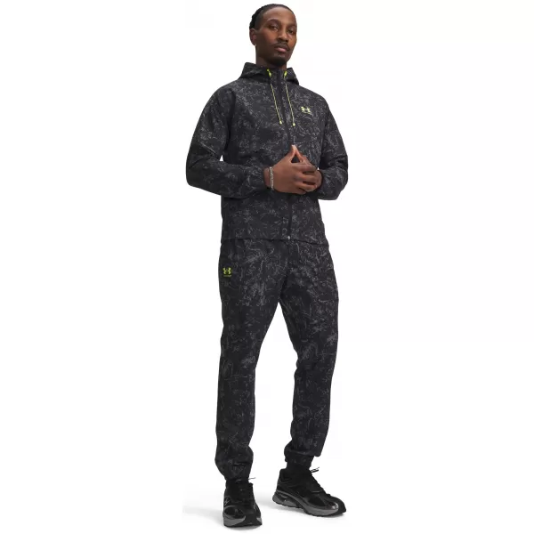  Pánské tepláky UNDER ARMOUR VIBE WOVEN JOGGER 1386557-008 ČERNÁ 