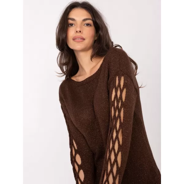  Dámský svetr ITALY MODA MI-SW-1606.96 DARK BROWN 