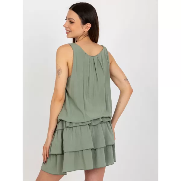  Dámské šaty OCH BELLA TW-SK-BI-8139.44 KHAKI 