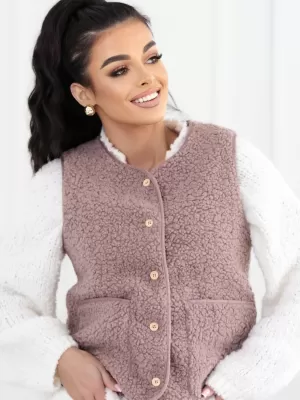Dámská vesta FACTORY PRICE CS-KZ-1404.99P DARK BEIGE