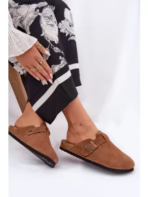 Dámské pantofle BIG STAR SHOES RR274A387 BROWN/BEIGE