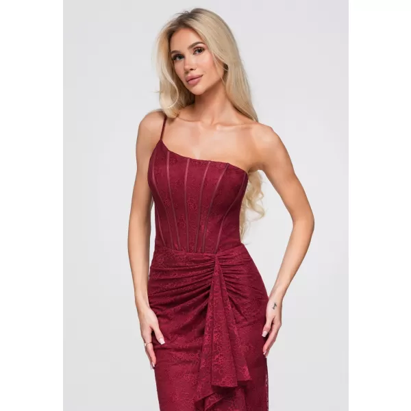  Dámské šaty LARICA LA-OM-DLR375 MAROON 