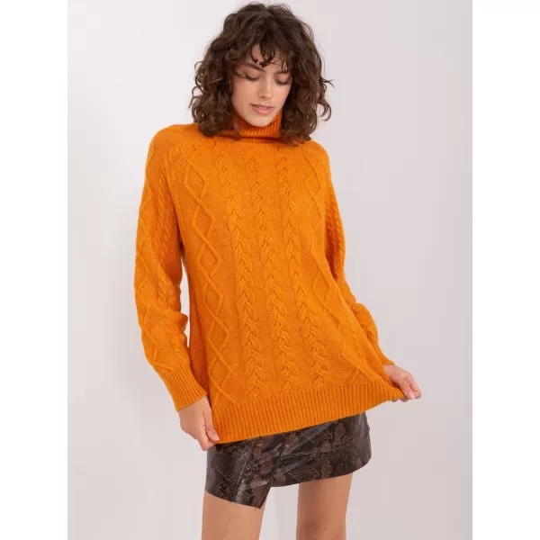  Dámský svetr WOOL FASHION ITALIA AT-SW-2355-2.19P BRIGHT ORANGE 