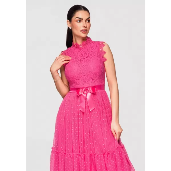  Dámské šaty LARICA LA-OM-DLR321 FUSCHIA 