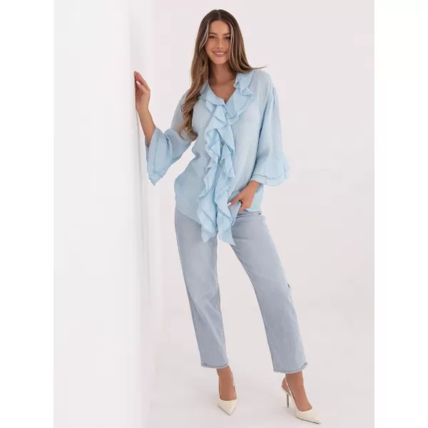  Dámská halenka ITALY MODA IT-KS-81863.11P LIGHT BLUE 