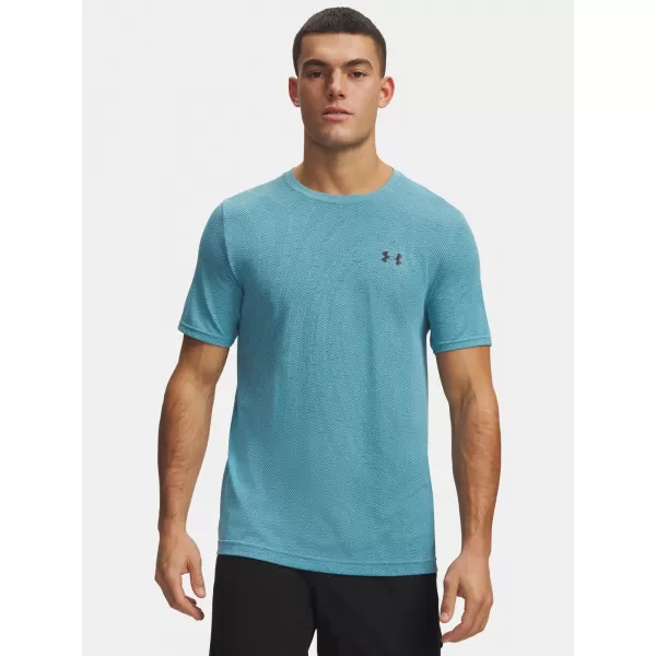  Pánské triko UNDER ARMOUR VANISH SEAMLESS NOVELTY SS 6010603-425 MODRÁ 
