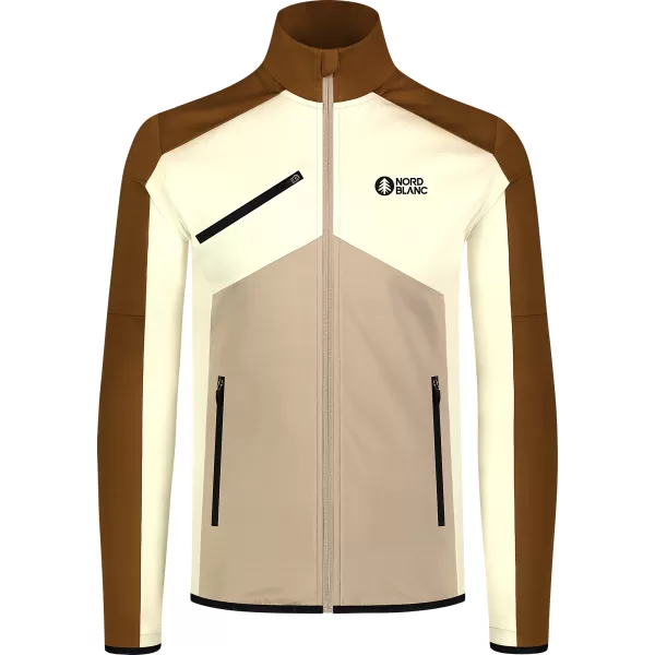  Pánská powerfleece mikina NORDBLANC CUSP NBSFM8334 HNĚDÁ 