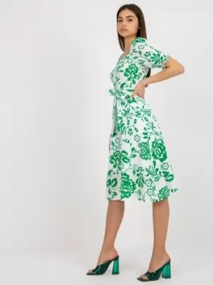 Dámské šaty LAKERTA LK-SK-508944.45P WHITE-GREEN