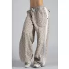 Baggy tepláky s leopardím vzorem NEBBIA PRIMAL 865 CREAM LEOPARD