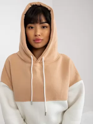 Dámská mikina RUE PARIS AP-BL-AP-3001.98P WHITE-BEIGE