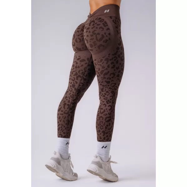  Dámské legíny NEBBIA PRIMAL 849 DARK BROWN LEOPARD 