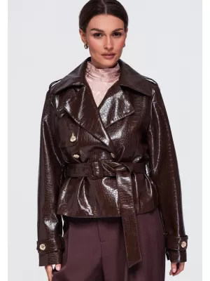 Dámská bunda OMBRE OW-JAFL-0144 BROWN