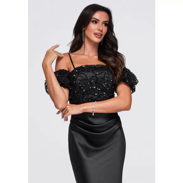  Dámské šaty LARICA LA-OM-DLR409 BLACK 