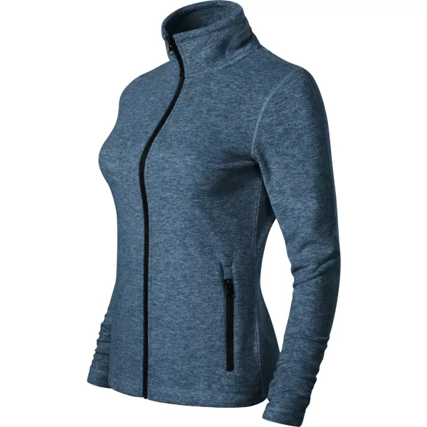  Dámská micro fleece mikina MALFINI FACTOR 853 TMAVÝ DENIM MELÍR 