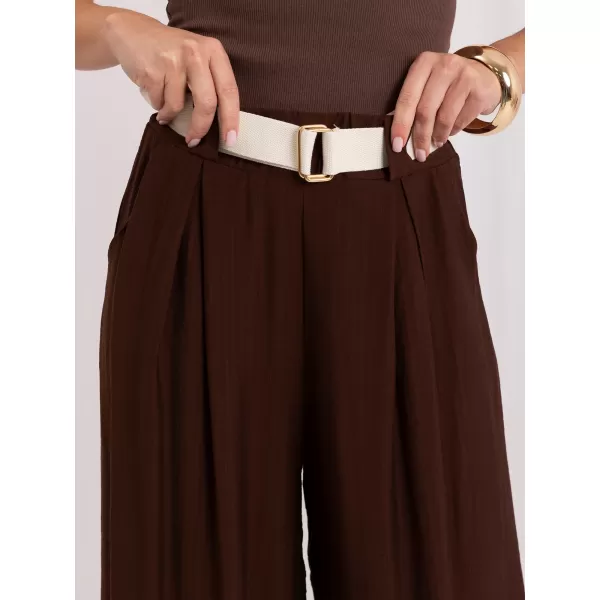  Dámské kalhoty RUE PARIS IT-SP-10358.16 DARK BROWN 
