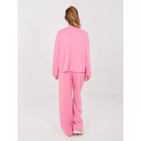  Dámská tepláková souprava RUE PARIS IT-KMPL-22220.69 DARK PINK 